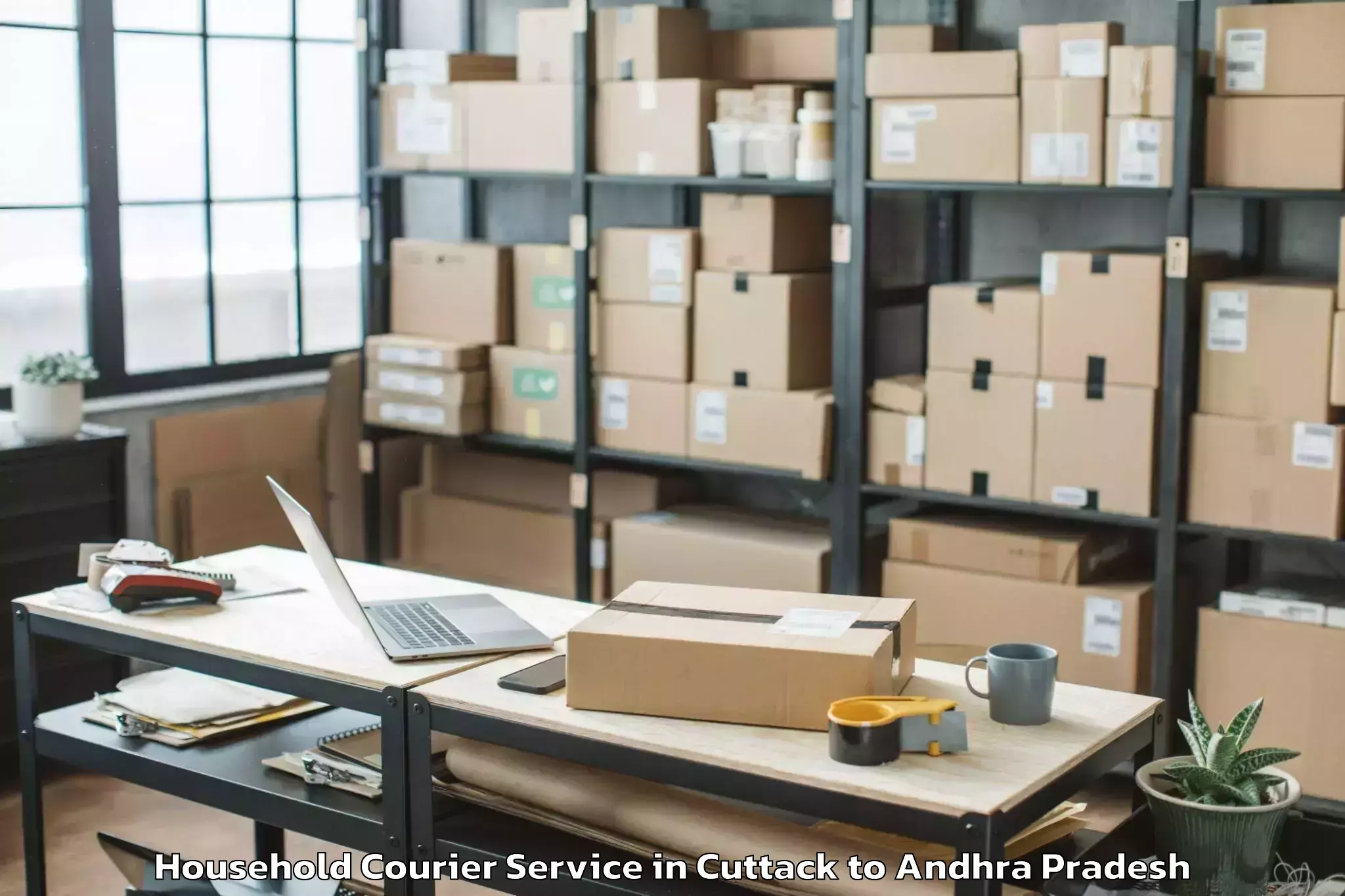 Professional Cuttack to Duvvur Household Courier